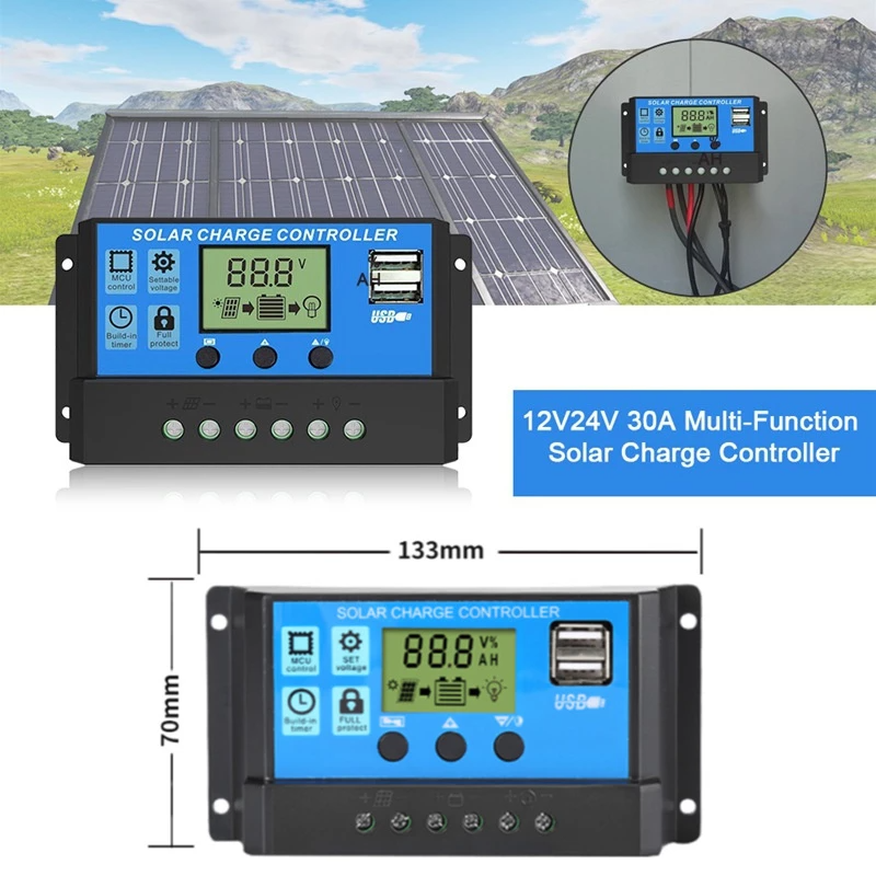 MPPT Solar Panel Regulator Charge Controller Auto Focus Tracking