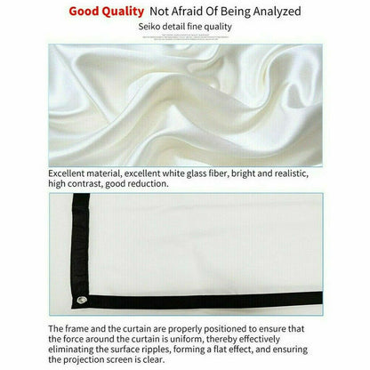 Portable Foldable Projector Screen 16:9 HD Outdoor Home Cinema Theater