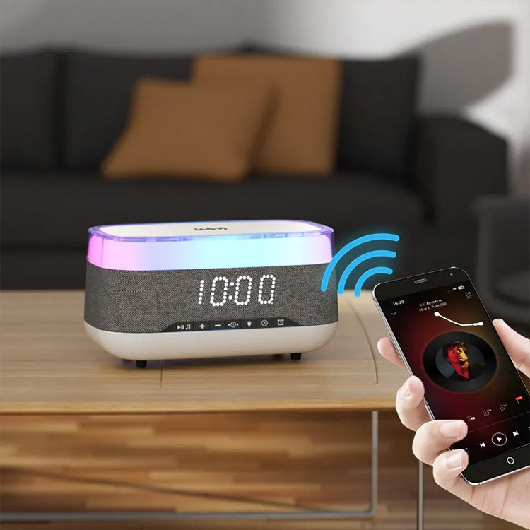 Smart Multi-Function Alarm Clock with Bluetooth Speaker, Wireless