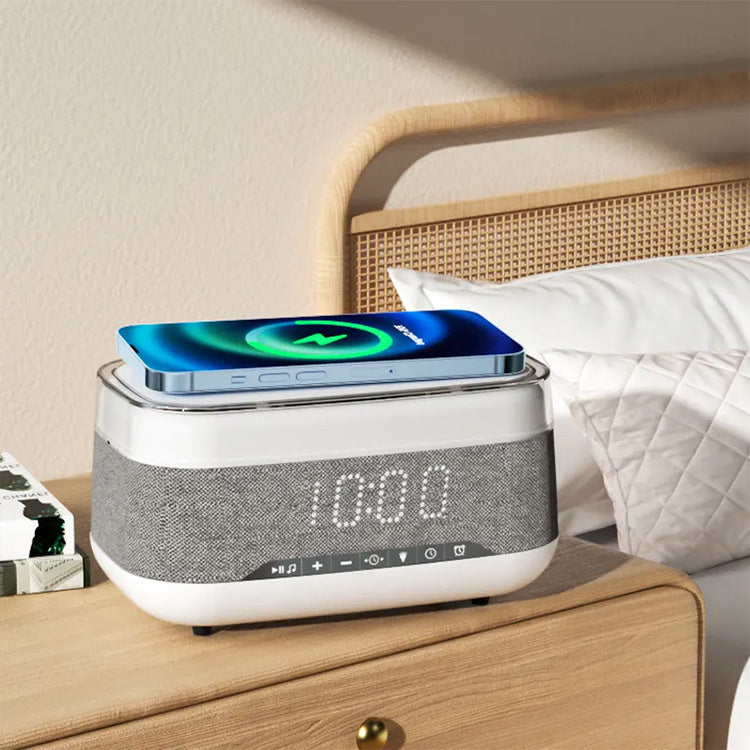 Smart Multi-Function Alarm Clock with Bluetooth Speaker, Wireless
