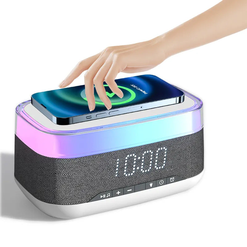 Smart Multi-Function Alarm Clock with Bluetooth Speaker, Wireless