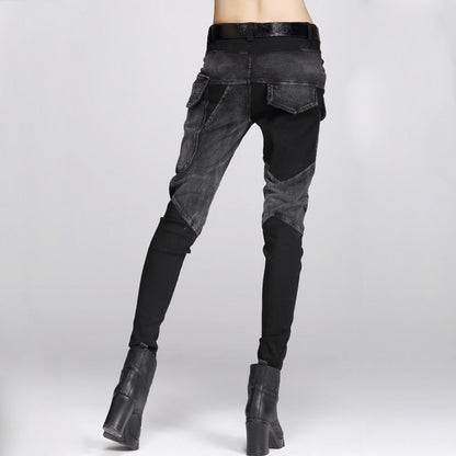 Custom-fit multi-pocket denim pants