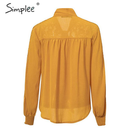 Embroidery Long Sleeve Summer Spring Hollow Out