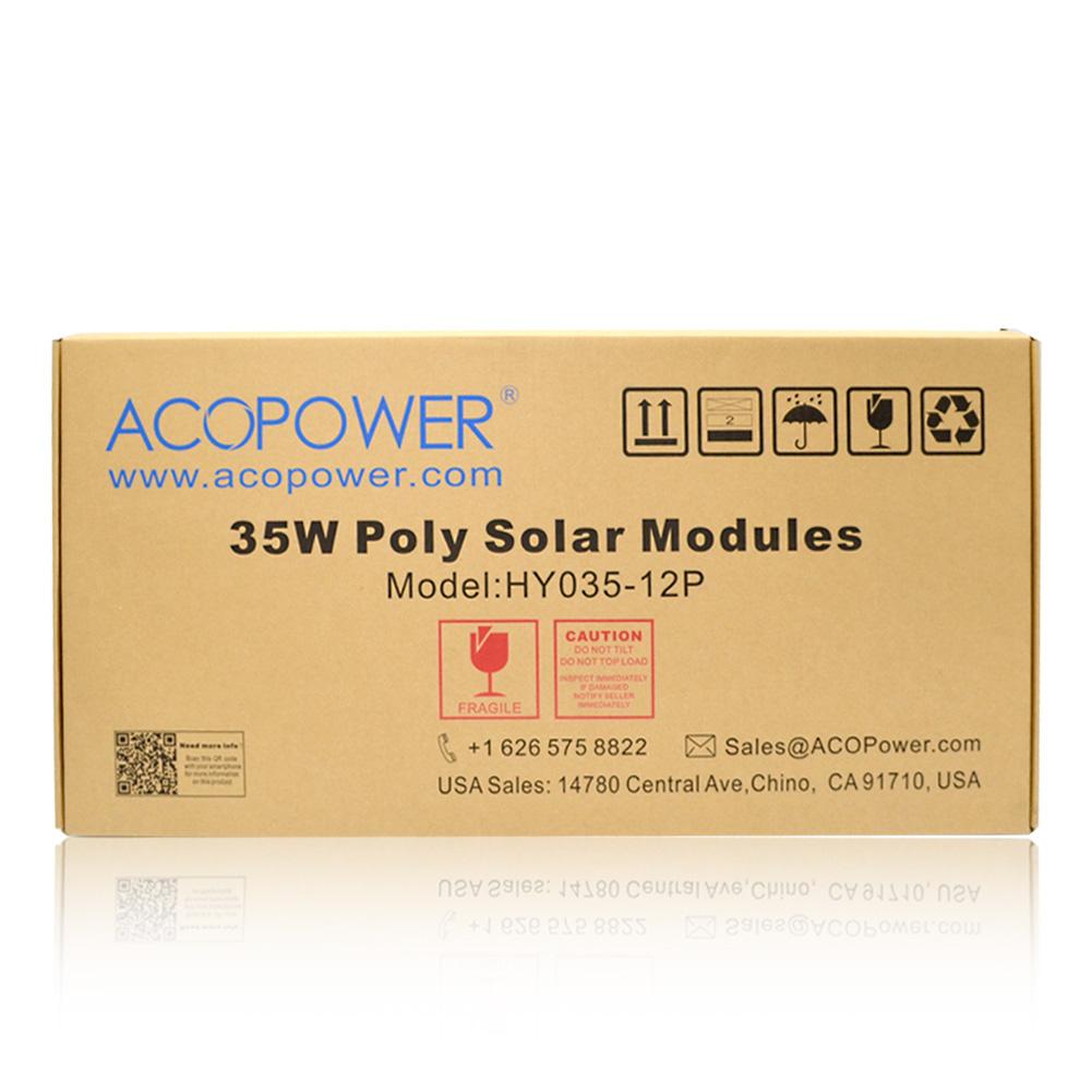 35 Watt 12 Volt Polycrystalline Solar Panel