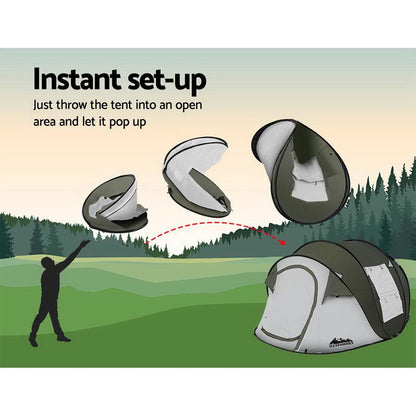 Weisshorn Instant Up Camping Tent 4-5 Person Pop up Tents Family