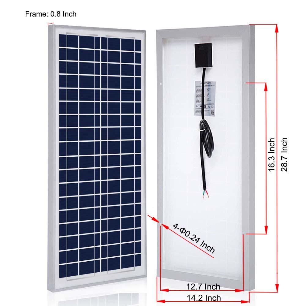 35 Watt 12 Volt Polycrystalline Solar Panel
