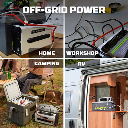 US-PI1200 1200W Hybrid Inverter with 12V Battery Compatibility