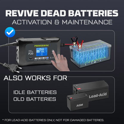 POWERWIN Smart Battery Charger 12V/24V for LiFePO4