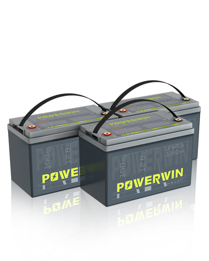 US POWERWIN BT100×3 LiFePO4 3 pack Batterries 3840Wh 12.8V 100Ah